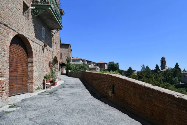 Ulice Mezi Domy Citt Della Pieve Středověké Vesnice Umbrii Itálie — Stock fotografie