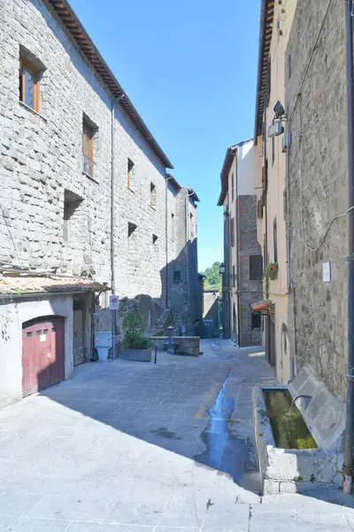 Street Medieval Neighborhood Vitorchiano City Lazio Province Viterbo Italy — Stock Photo, Image