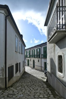 İtalya 'da Campania' da küçük bir kasaba olan Frigento 'dan manzara.