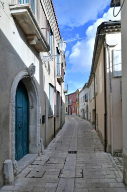 İtalya 'da Campania' da küçük bir kasaba olan Frigento 'dan manzara.