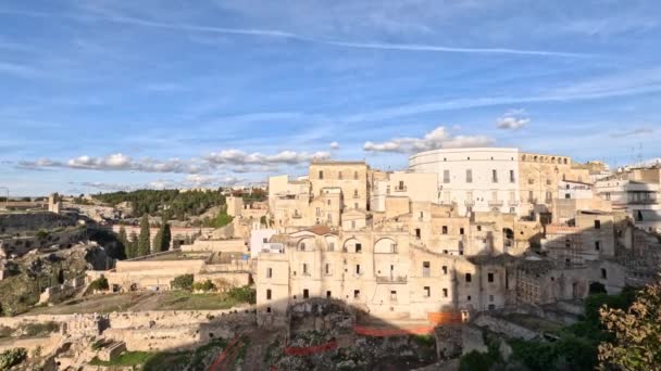 Veduta Panoramica Del Paesaggio Gravina Puglia Città Pugliese — Video Stock