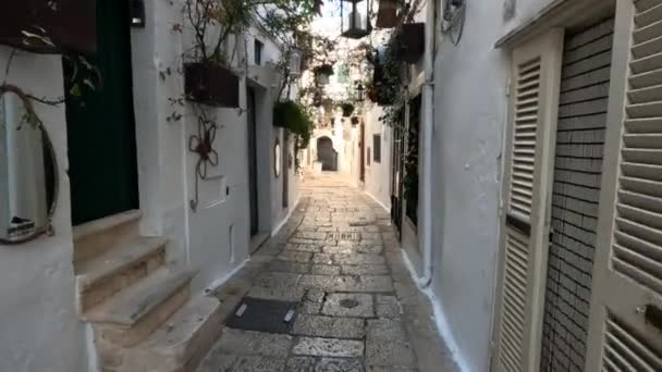 Una Strada Cisternino Piccolo Paese Della Puglia — Video Stock