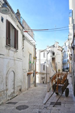 Puglia 'da Gravina' da bir sokak, İtalya 'da eski bir kasaba..