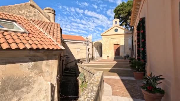 Video Castellabate One Most Beautiful Villages Italy Campania Region — Stock Video