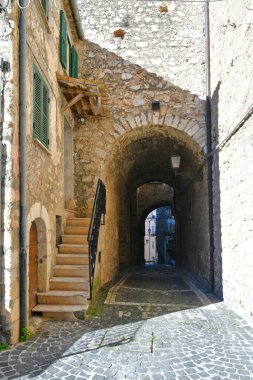 A small square in Falvaterra, a medieval village in Lazio, Italy. clipart