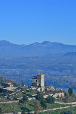 Landscape view of Frosinone province, city in Lazio in Italy. clipart