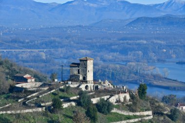 Landscape view of Frosinone province, city in Lazio in Italy. clipart