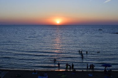 Gelibolu manzarası, İtalya 'nın Puglia bölgesinde bir deniz kenti..