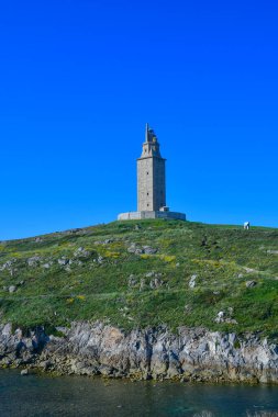 Galiçya 'da bir İspanyol şehri olan La Coruna' dan Atlantik Okyanusu görüldü..