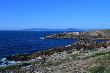 Galiçya 'da bir İspanyol şehri olan La Coruna' dan Atlantik Okyanusu görüldü..