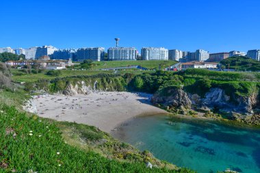 Galiçya 'da bir İspanyol şehri olan La Coruna' dan Atlantik Okyanusu görüldü..