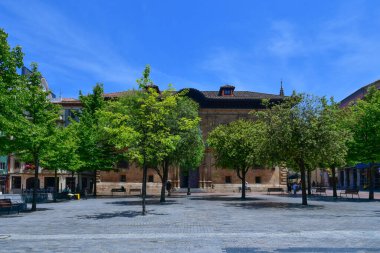 Oviedo 'da bir meydan, İspanya' da bir ortaçağ şehri..