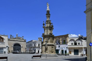  Nard 'ın ana meydanı, Puglia, İtalya' da bir turist kasabası..