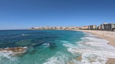  Galiçya 'da bir İspanyol şehri olan La Coruna' dan Atlantik Okyanusu görüldü..