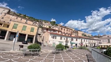 İtalya 'nın Lazio şehrinde yer alan Alvito köyünün manzarası.