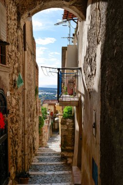 Minturno 'da küçük bir sokak, İtalya' da Lazio 'da bir kasaba..