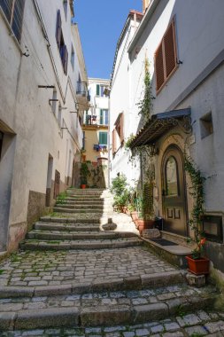 Una strada di Morcone, Benevento vilayetindeki una citt, İtalya.