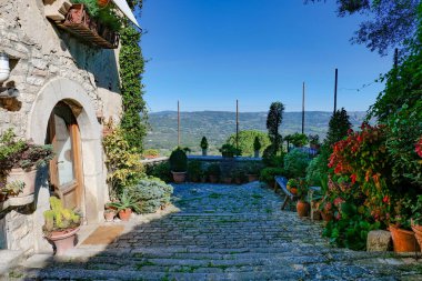 Una strada di Morcone, Benevento vilayetindeki una citt, İtalya.