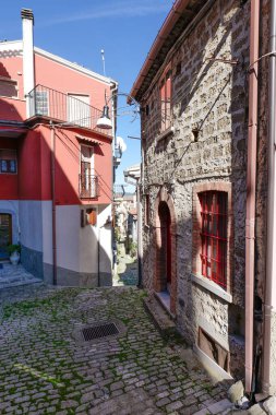 Una strada di Morcone, Benevento vilayetindeki una citt, İtalya.