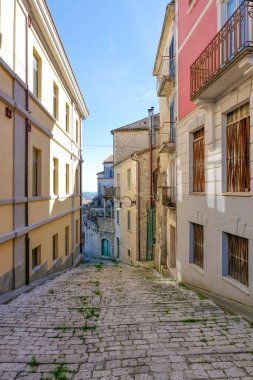 Una strada di Morcone, Benevento vilayetindeki una citt, İtalya.