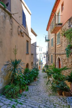 Una strada di Morcone, Benevento vilayetindeki una citt, İtalya.