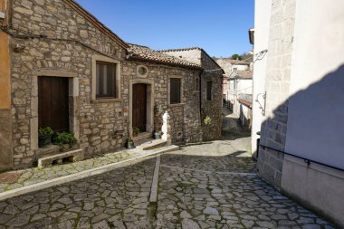 A street in Zungoli, a town in Campania, Italy. clipart