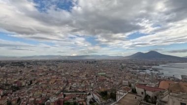Napoli şehri ve tarihi merkezi, İtalya manzarası.