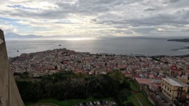 Napoli şehri ve tarihi merkezi, İtalya manzarası.
