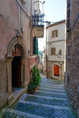 Guarcino sokakları, İtalya 'nın Frosinone eyaletinde antik bir kasaba..