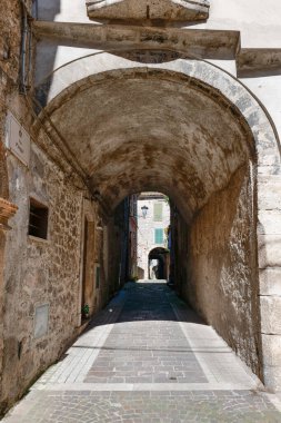 Guarcino sokakları, İtalya 'nın Frosinone eyaletinde antik bir kasaba..