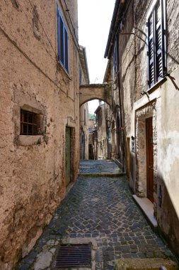 Guarcino sokakları, İtalya 'nın Frosinone eyaletinde antik bir kasaba..
