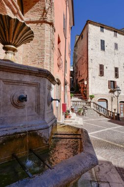 Guarcino sokakları, İtalya 'nın Frosinone eyaletinde antik bir kasaba..