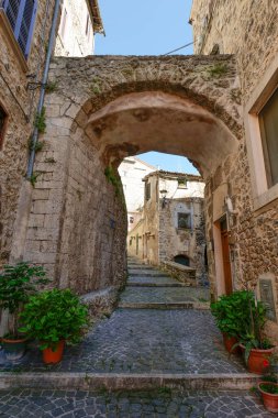 Guarcino sokakları, İtalya 'nın Frosinone eyaletinde antik bir kasaba..