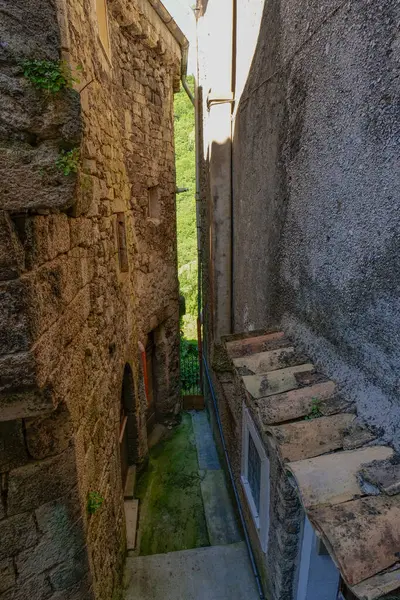 Guarcino sokakları, İtalya 'nın Frosinone eyaletinde antik bir kasaba..