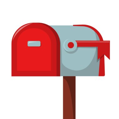 Kapalı posta kutusu oyun ikonu vektörü izole edildi. Posta servisi için kapalı bir konteynır çizimi. Mektup yok.