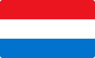 Luxembourg flag vector isolated. European union country, national symbol. Red, blue and white stripes.