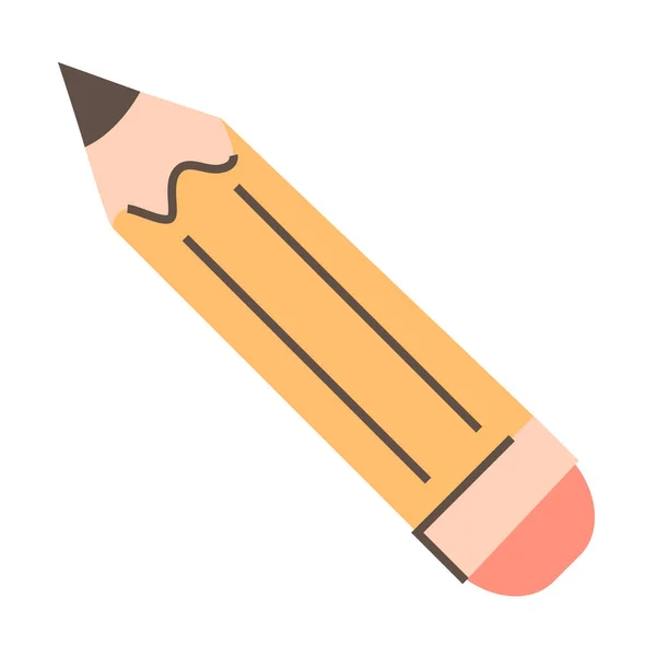 Vecteur Crayons Isolé Outil Dessin Style Dessin Animé Papeterie Objet — Image vectorielle