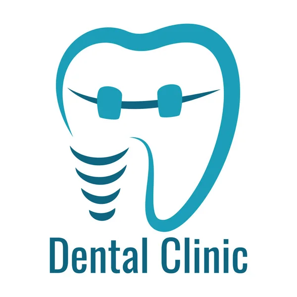 Dental Clinic Logotype Vector Isolated Logo Dentistry Abstract Shape Modern — Stock Vector