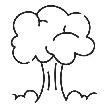 Nükleer patlama hattı ikon vektörü izole edildi. Büyük bir bombanın patlamasının sembolü. Savaş kavramı.