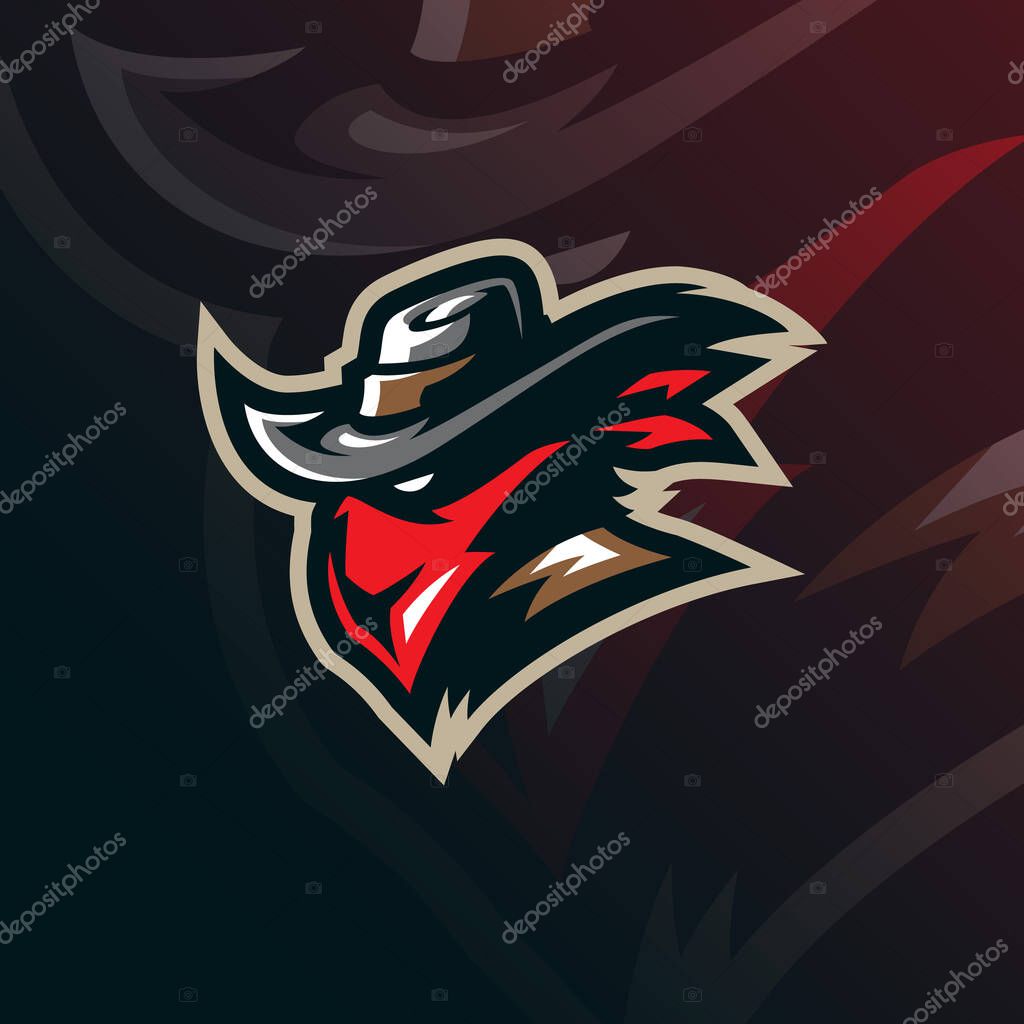 Bandits mascot logo design vector with modern illustration concept style for badge, emblem and t shirt printing. Bandits head illustration for sport and esport team.