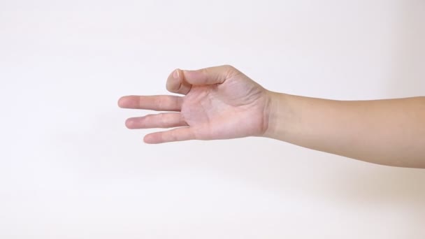 Close Mão Mulher Com Realização Exercícios Cerebrais Estimulantes Sobre Fundo — Vídeo de Stock