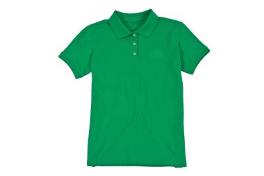 boş polo t-shirt üzerinde beyaz izole fotoğrafı.