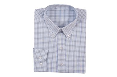 Açık mavi gömlek beyaz üzerine