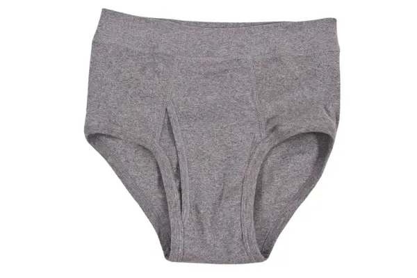 Gray Men Underwear White Background Isolated — Stockfoto