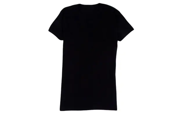 Camiseta Algodón Orgánico Negro — Foto de Stock