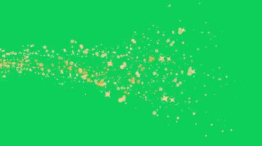 Gold Sparkles Yüksek Kaliteli Yeşil Ekran Efekti 4k, Yeşil Ekran Arkaplanındaki Görüntü Ögesi, Ultra Yüksek Tanımlama, 4k video, yeşil