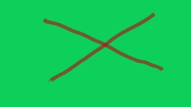 Kırmızı haç işareti yeşil ekran arka planında görünür ve yanıp söner. Yasak levha iki kırmızı çizgiyi çizmek yasaktır. Kızıl haç işareti. Yeşil Ekranda Çapraz İmza.