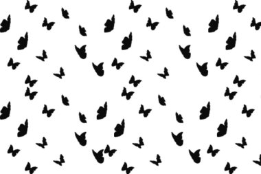 Kelebek Siluet Vektör Resimleri Beyaz Arkaplan