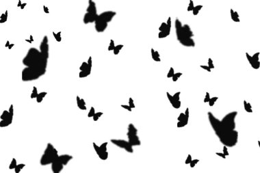 Kelebek Siluet Vektör Resimleri Beyaz Arkaplan