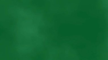 Animasyon video döngüsü yeşil ekran arkaplanı üzerinde gerçekçi duman elemanı etkisi, video geçiş için iyi